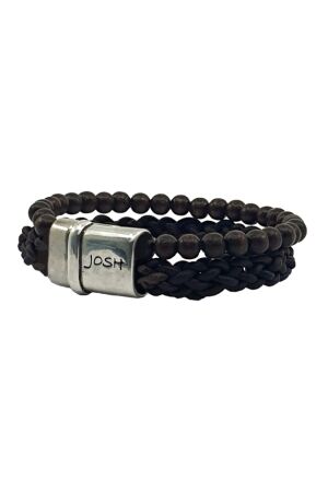 Josh dubbel armband bruin Josh dubbel armband bruin