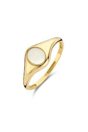 Blush zegelring parelm 56