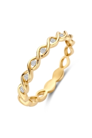 Blush geelgoud zirk mt 54