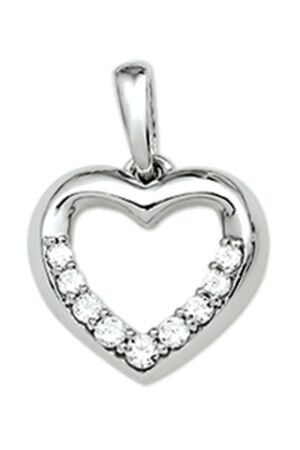 Huiscollectie Zilver hart zirkonia Huiscollectie Zilver hart zirkonia
