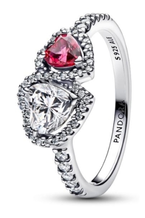 Pandora hartjes wit-rd 54