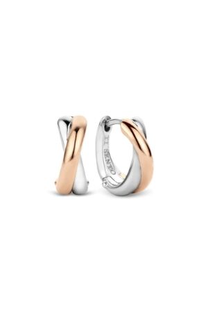 Tisento rosé zilver oorcreol Tisento rosé zilver oorcreol