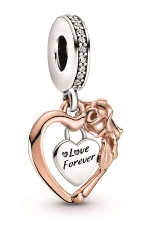 Pandora hart en roos Pandora hart en roos