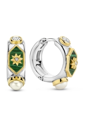 Tisento groen doub-zil parel