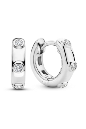 Tisento zirk zilv oorcreolen