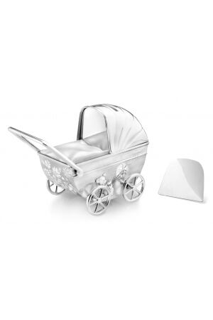 Zilverstad kinderwagen spaarpot Zilverstad kinderwagen spaarpot