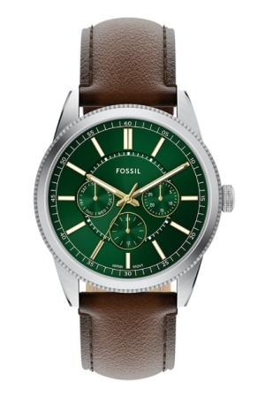 Fossil groen wzp bruin leer