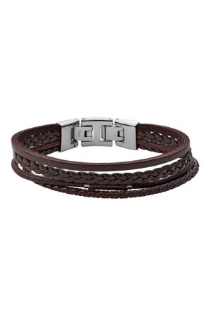 Fossil Staal leer bruin Fossil Staal leer bruin