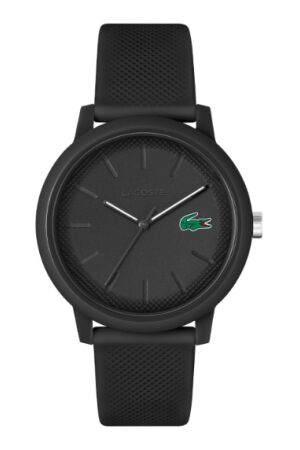 Lacoste zwart 42 mm rubber Lacoste zwart 42 mm rubber