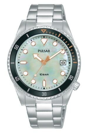 Pulsar parelmoer staal band Pulsar parelmoer staal band