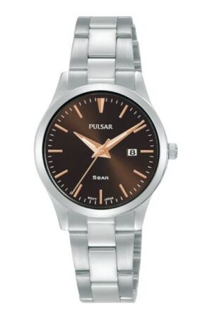 Pulsar zwart wzp rose staal Pulsar zwart wzp rose staal