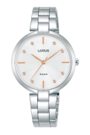 Lorus staal band rosé-zilv