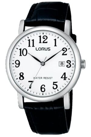 Lorus met zwart leren band Lorus met zwart leren band