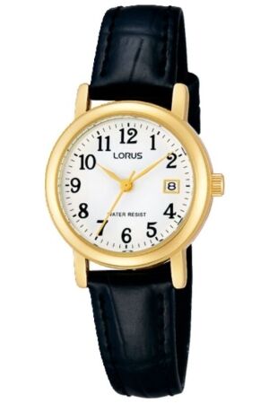 Lorus double zwart leer Lorus double zwart leer