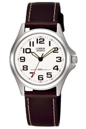 Lorus bruin leer wit wzp Lorus bruin leer wit wzp