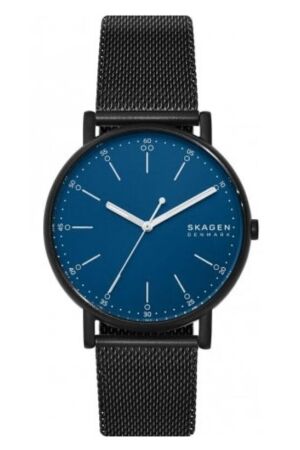 Skagen zwart blauw mesh Skagen zwart blauw mesh