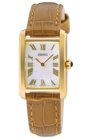 Seiko bruin leren band