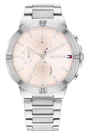 Tommy Hilfiger Staal- Roze met zirk Tommy Hilfiger Staal- Roze met zirk