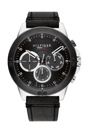 Tommy Hilfiger zwart leer bnd Tommy Hilfiger zwart leer bnd