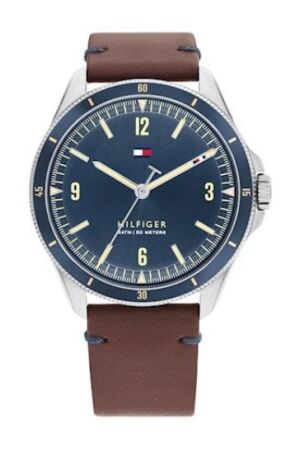 Tommy Hilfiger blauw leren band Tommy Hilfiger blauw leren band
