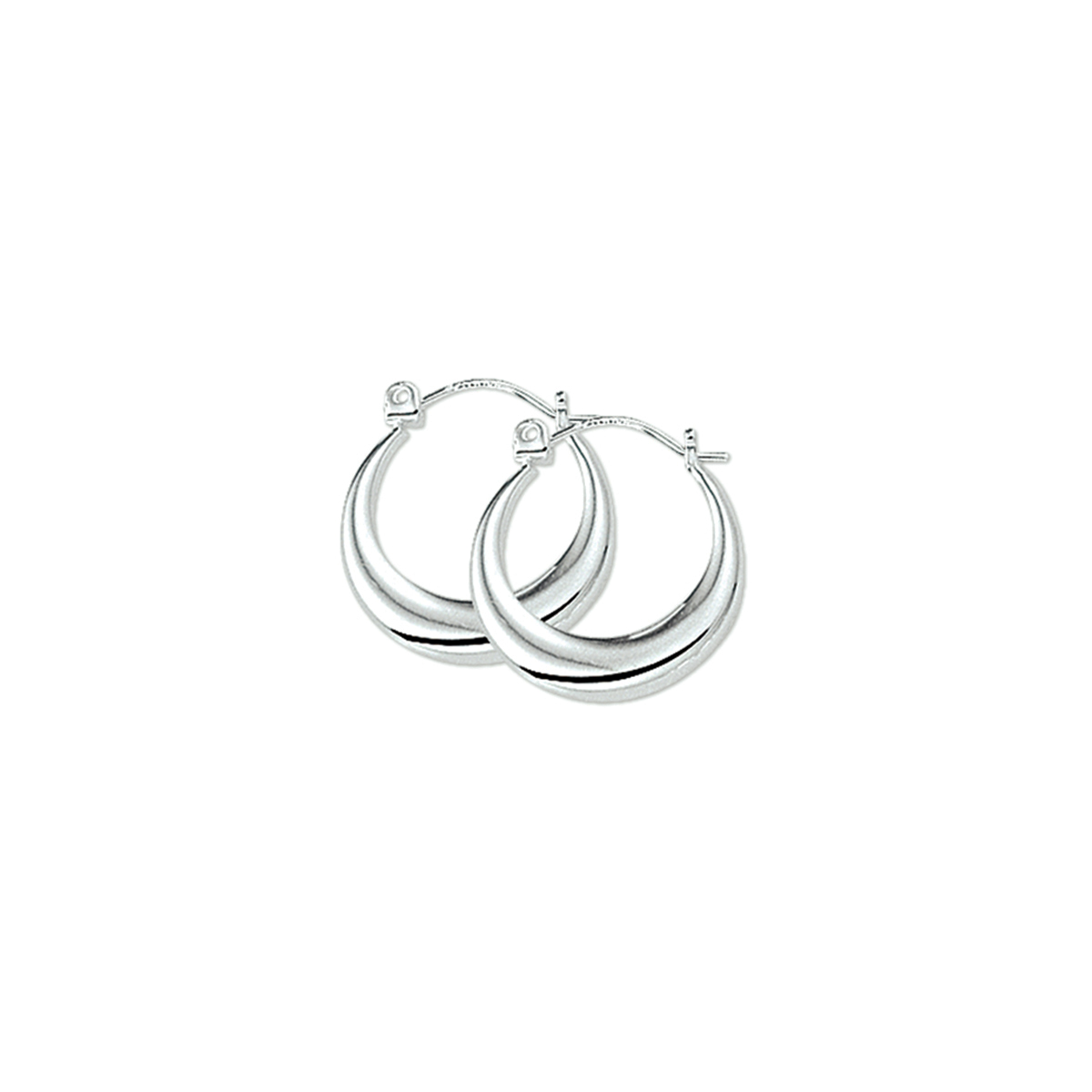 oorringen 15 mm zilver gerhodineerd