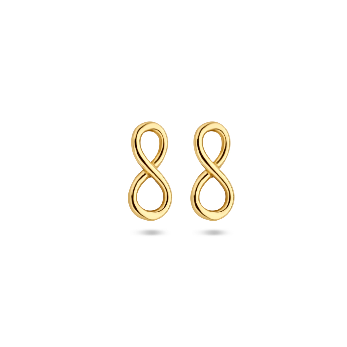 oorknoppen infinity 14K geelgoud