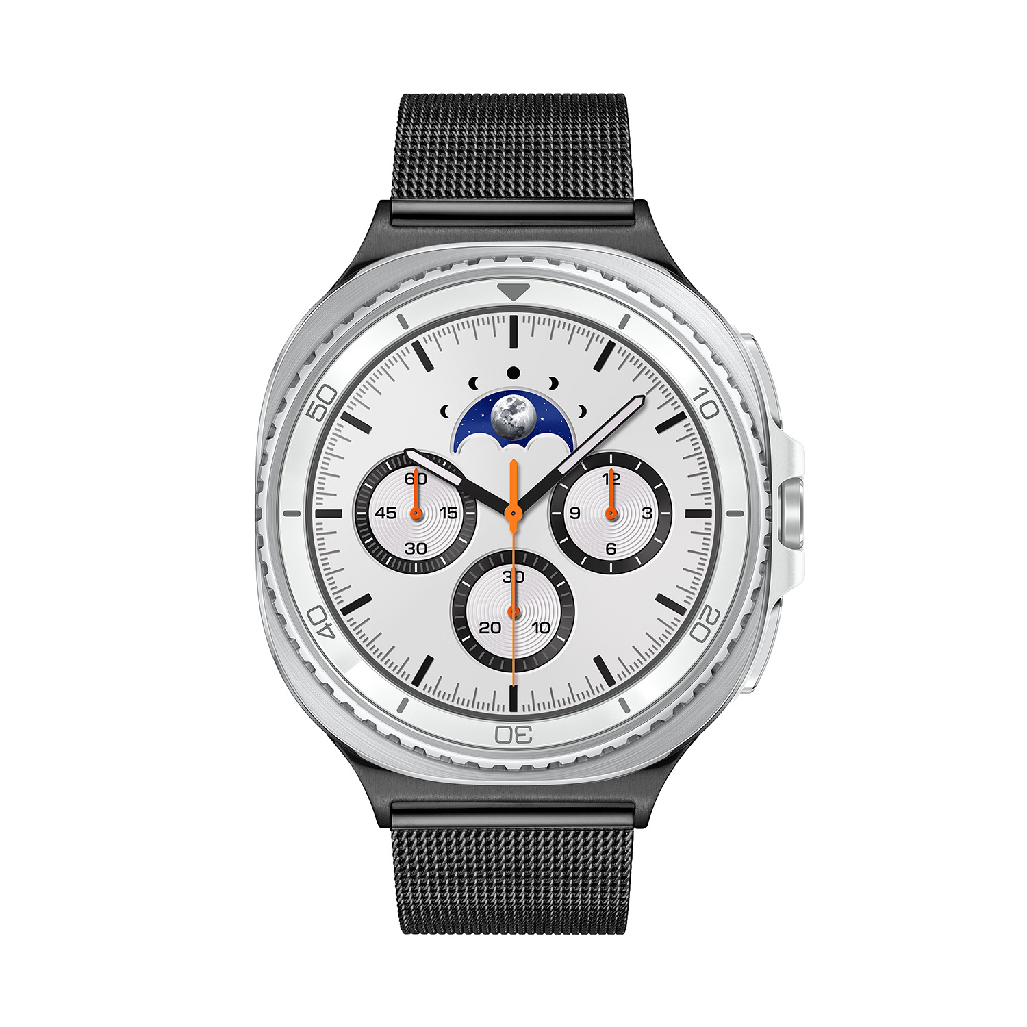 Samsung Galaxy Watch 8 CLASSIC LTE Wit/Zwart Mesh 46mm