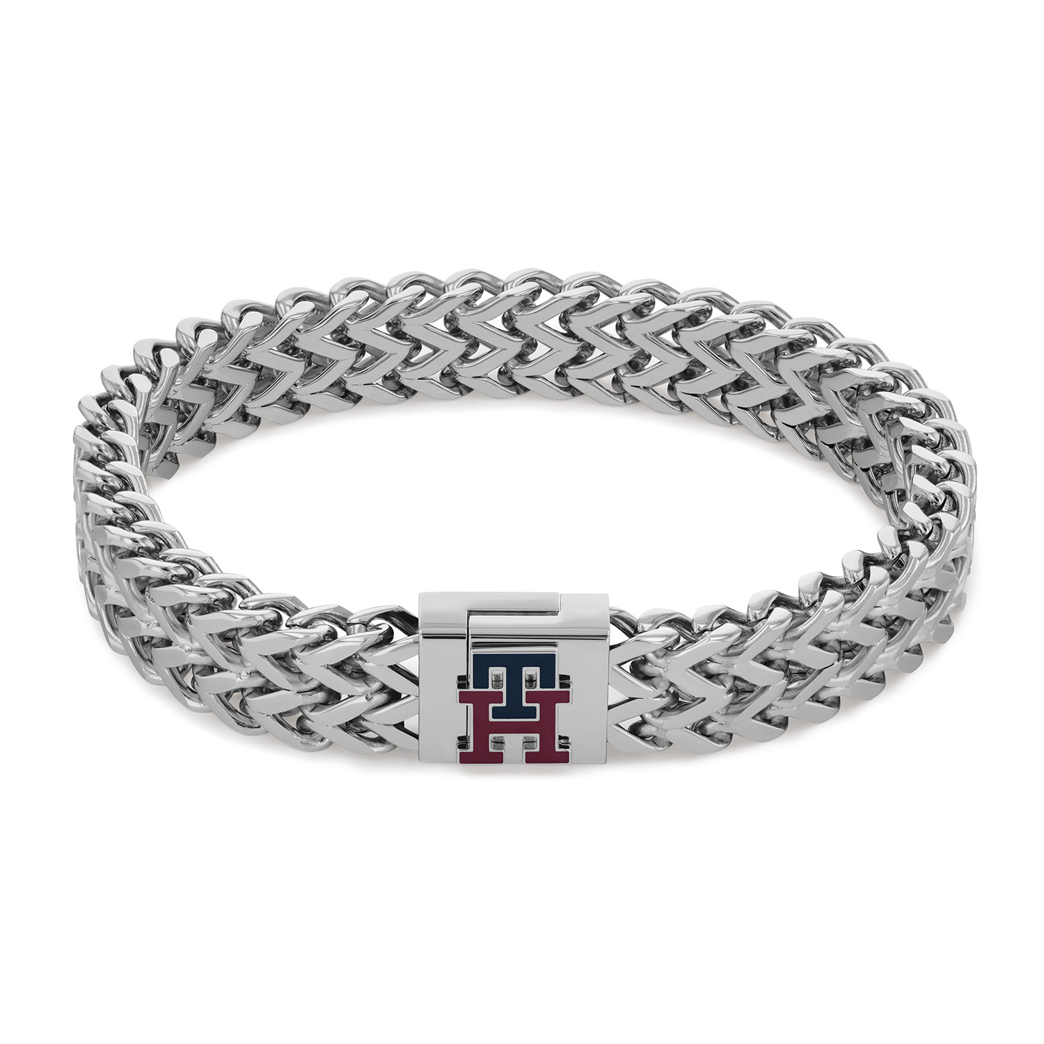 Tommy Hilfiger Jewels TJ2790462 Armband Zilverkleurig Heren Monogram 22cm