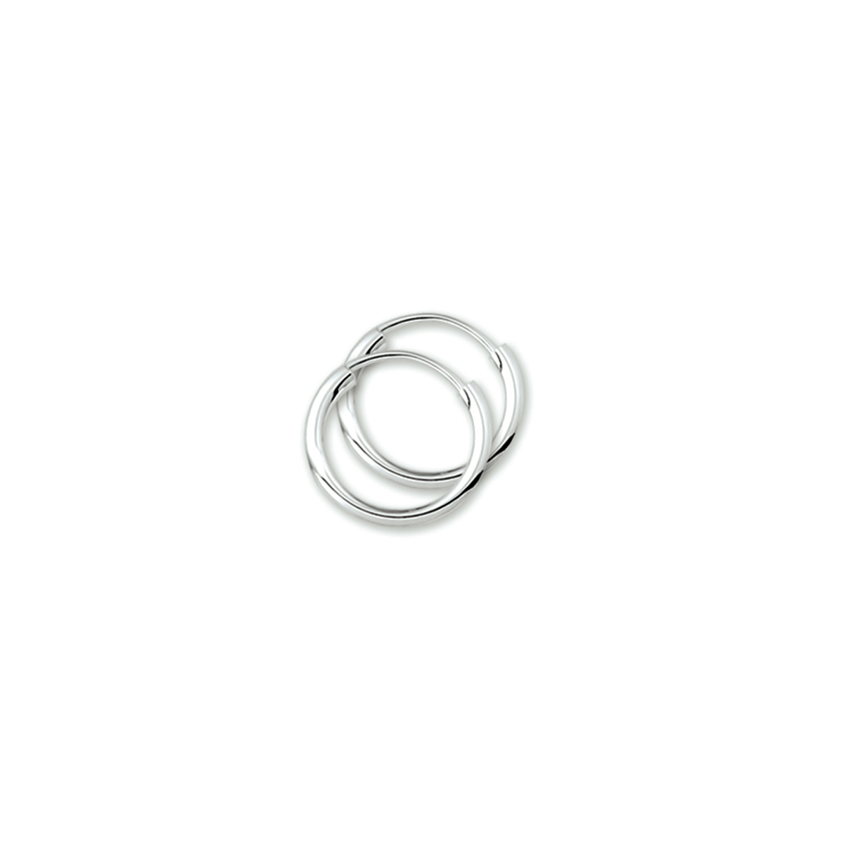 oorringen 1,8 mm ronde buis zilver wit