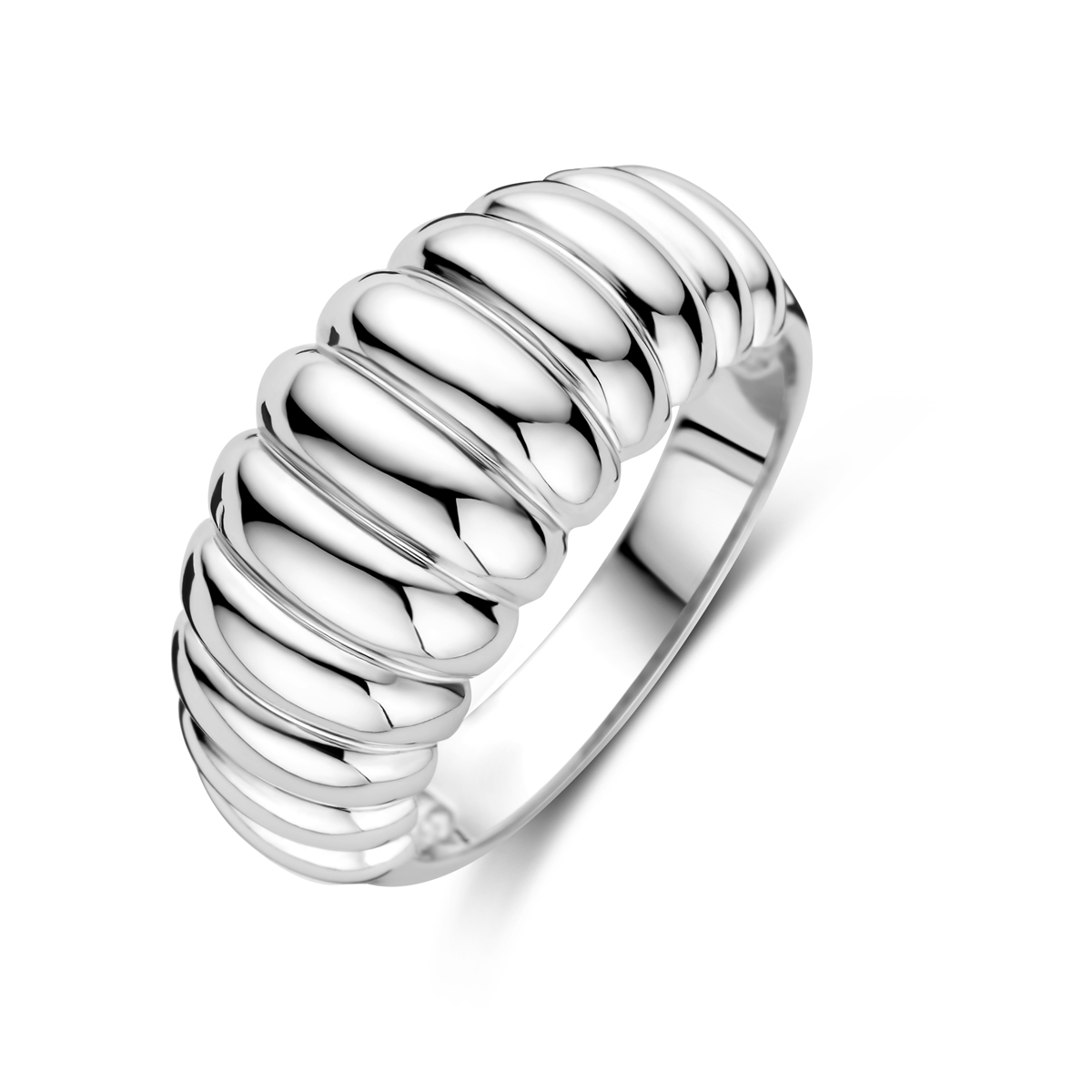 ring balloon zilver gerhodineerd