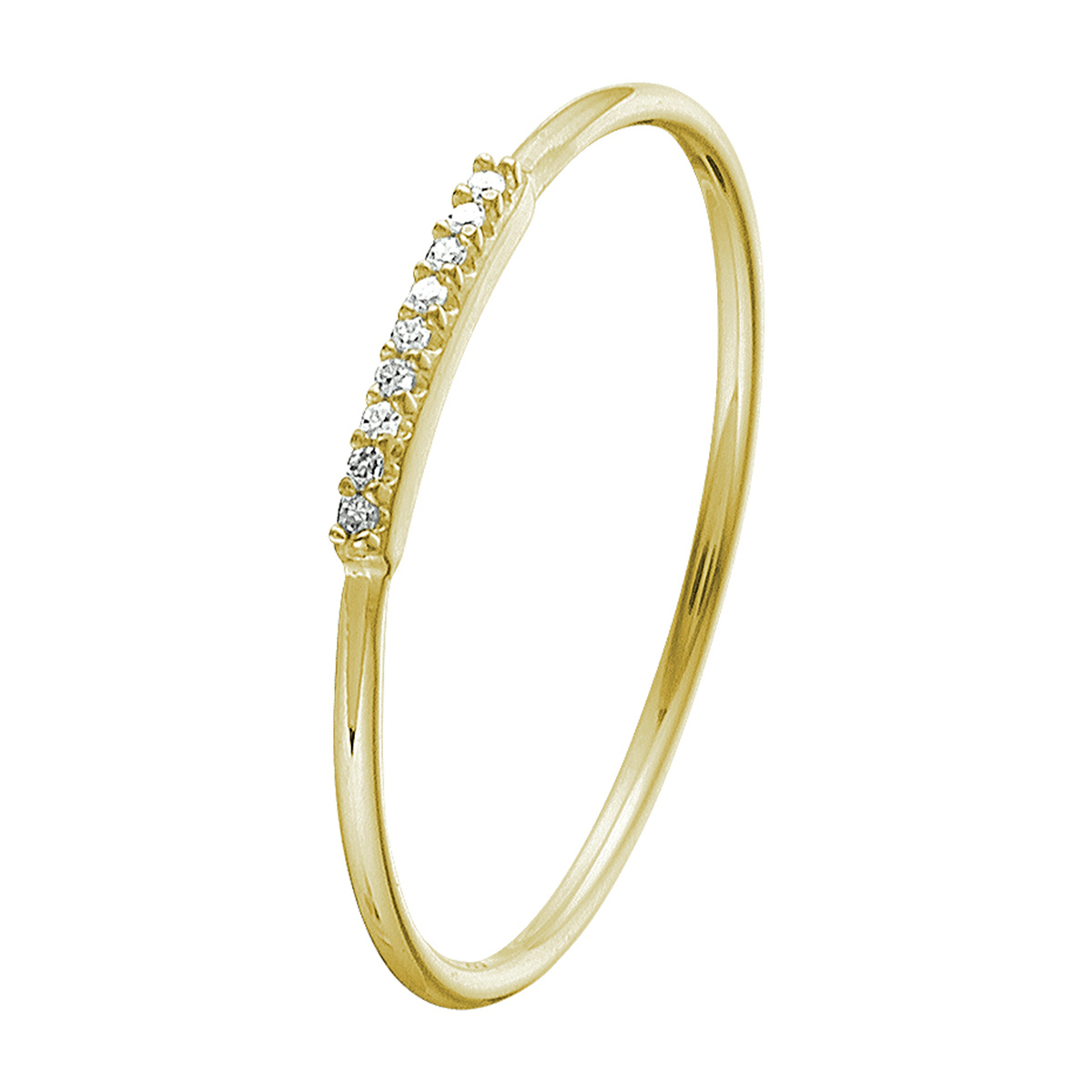 ring diamant 0.02ct h p1 14K geelgoud