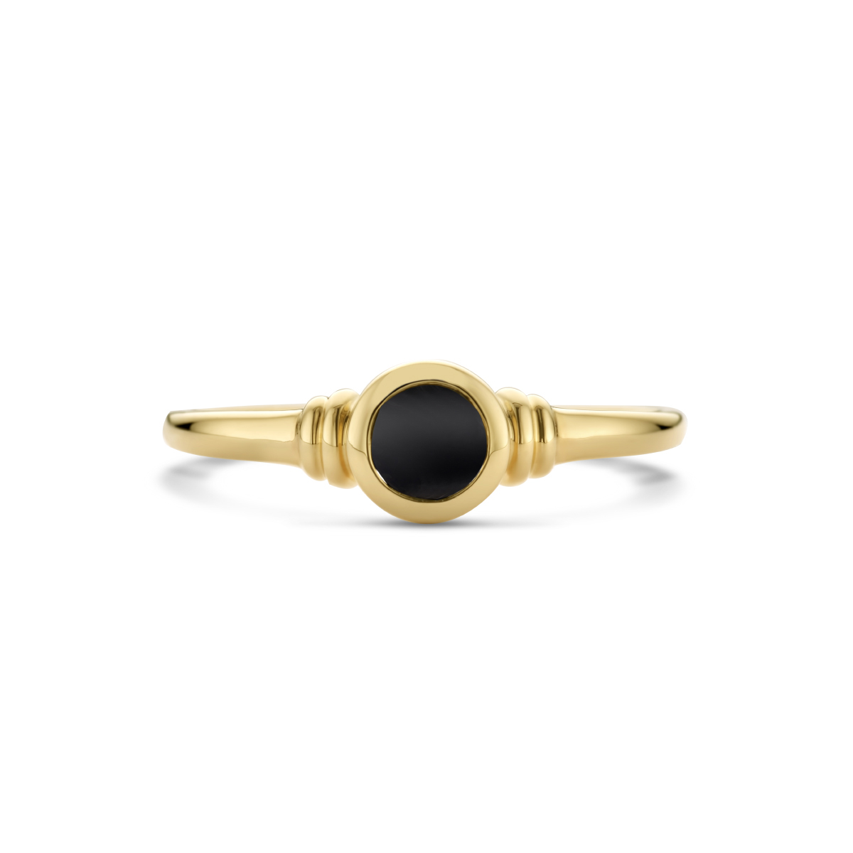 ring onyx 14K geelgoud